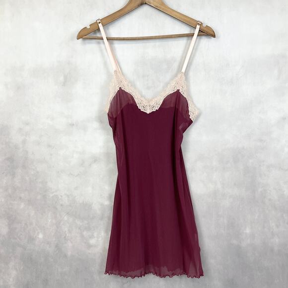 Y2K Intimissimi Womens Mesh Slip Dress Size Medium Whimsy Fairy Dainty Sheer